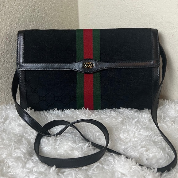 Gucci Black Medium Canvas Crossbody - Picture 1 of 9